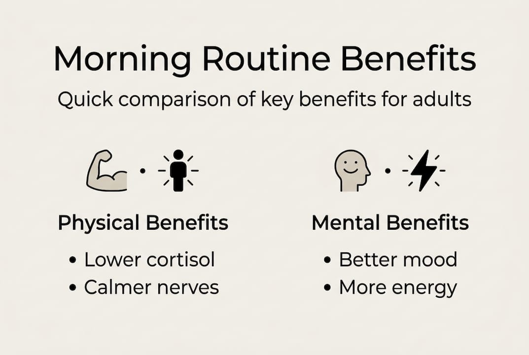Infographic of physical and mental benefits