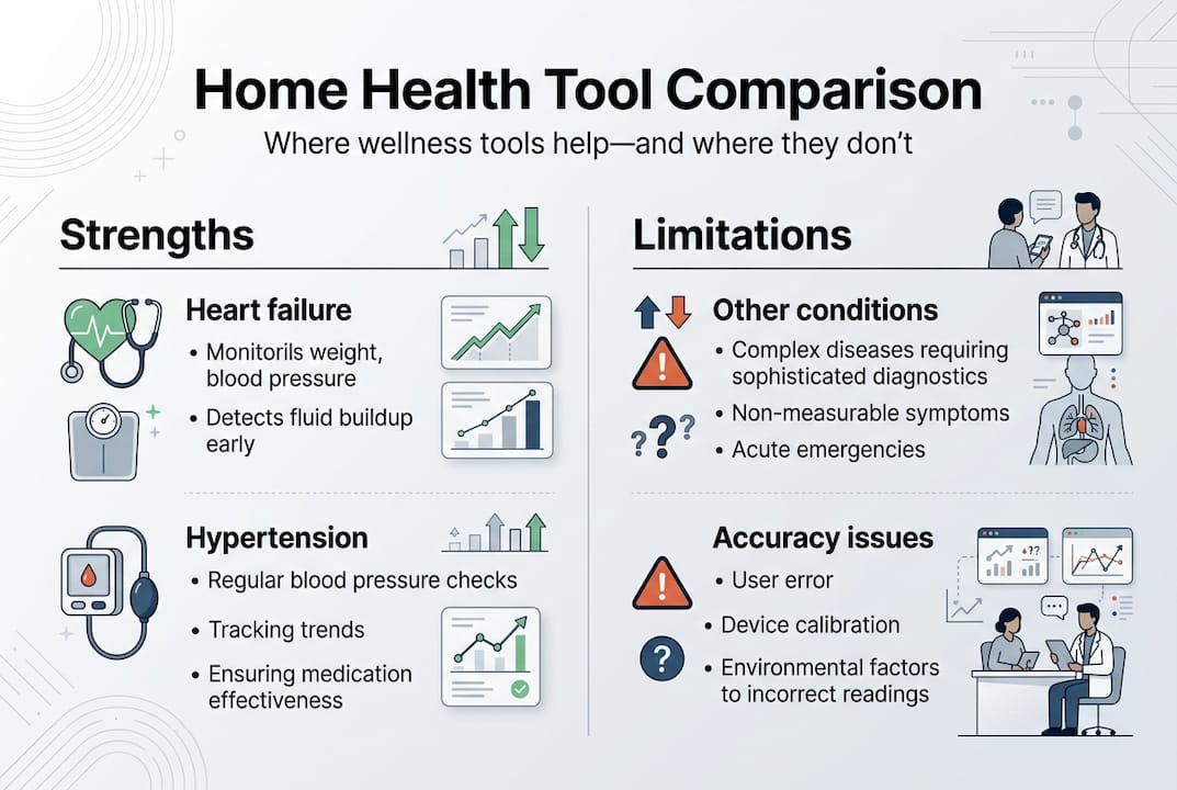 Infographic comparing strengths and limitations