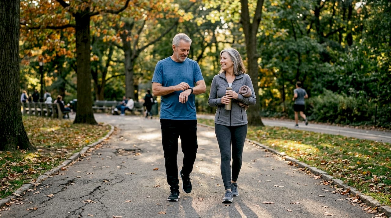 Older adults walking for active recovery
