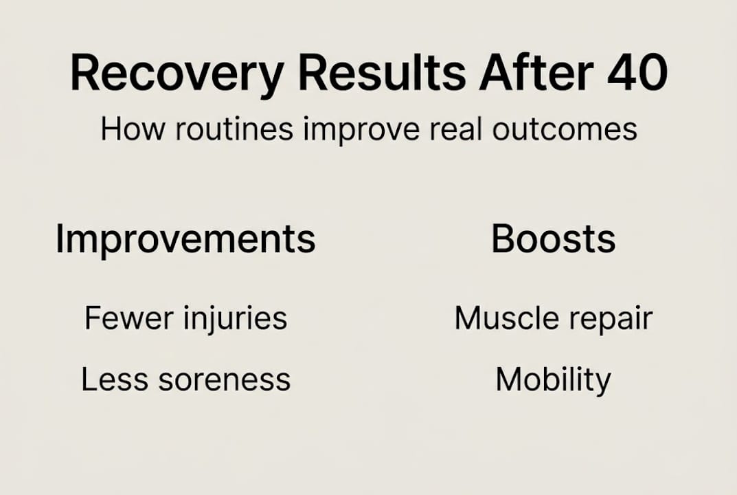 Infographic shows recovery benefits in adults over 40