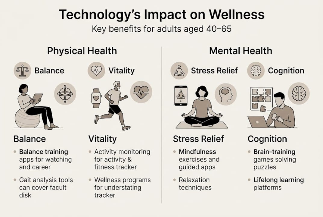 Infographic of wellness technology benefits