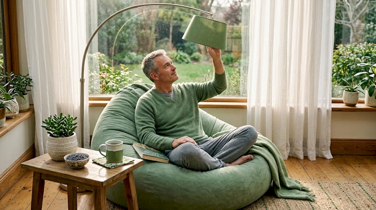 Man sets up home relaxation zone