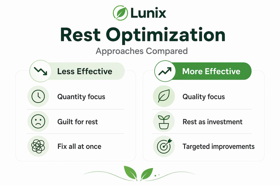 Infographic comparing rest optimization approaches
