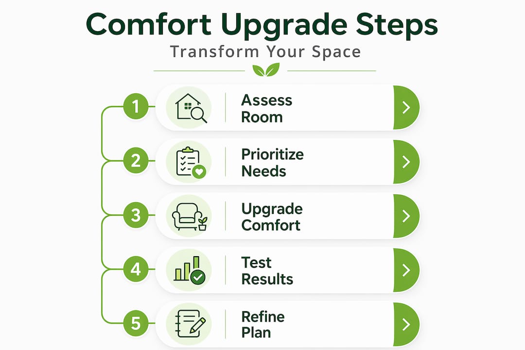 Step-by-step comfort upgrade flowchart