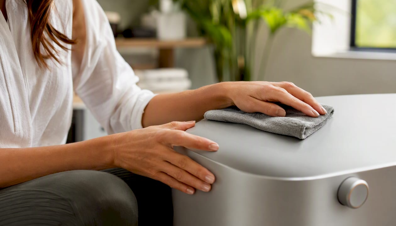 Hands cleaning wellness device edge