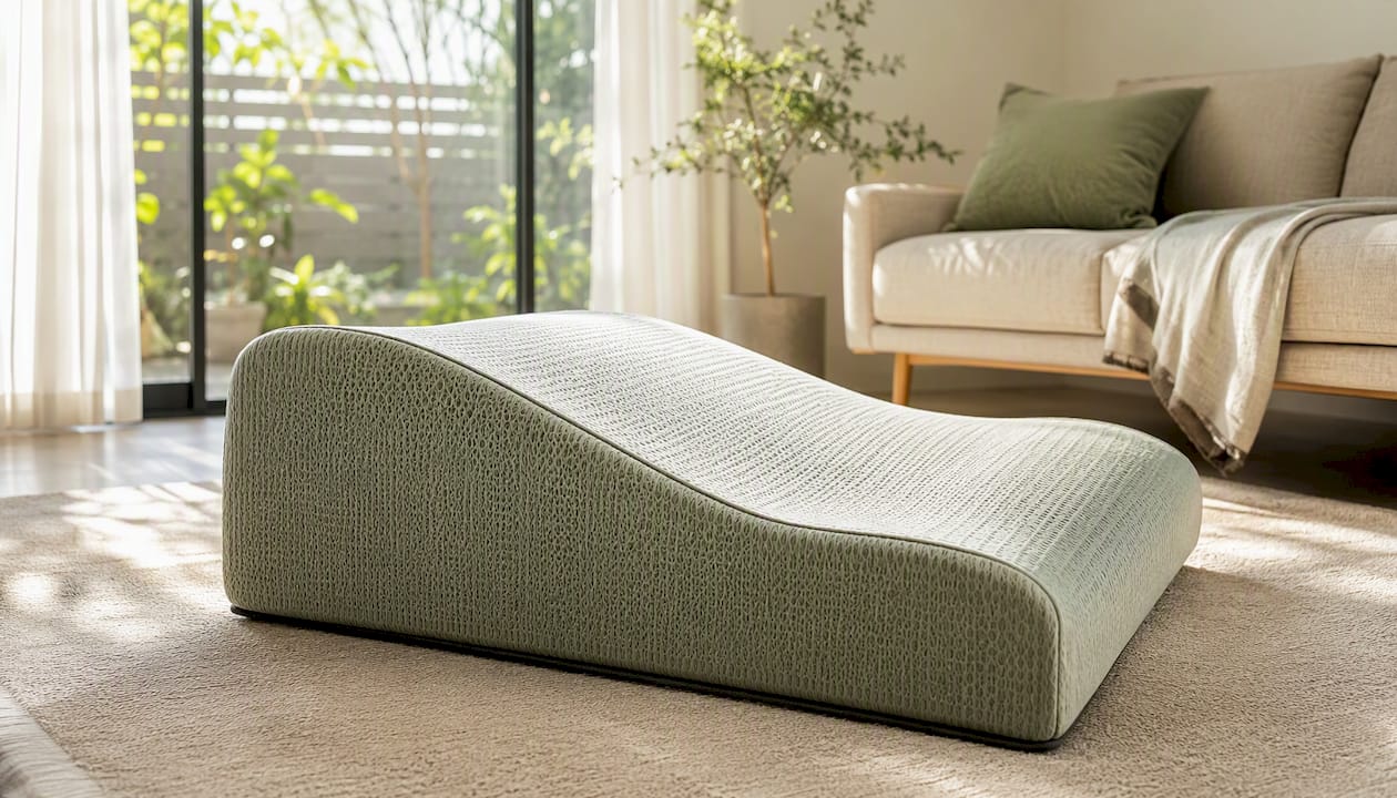 Orthopedic contoured wedge pillow close-up