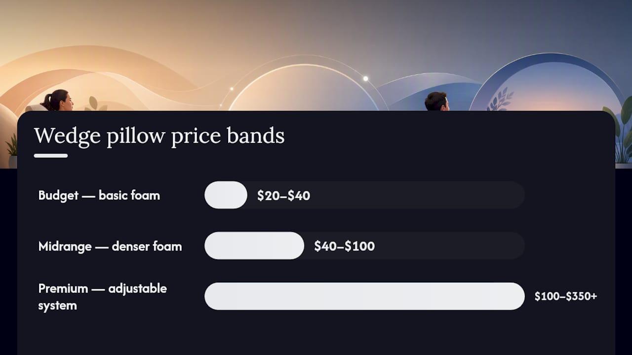Wedge pillow price tiers and features