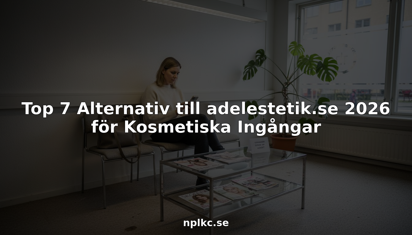 En patient sitter och väntar i väntrummet på en skönhetsklinik.