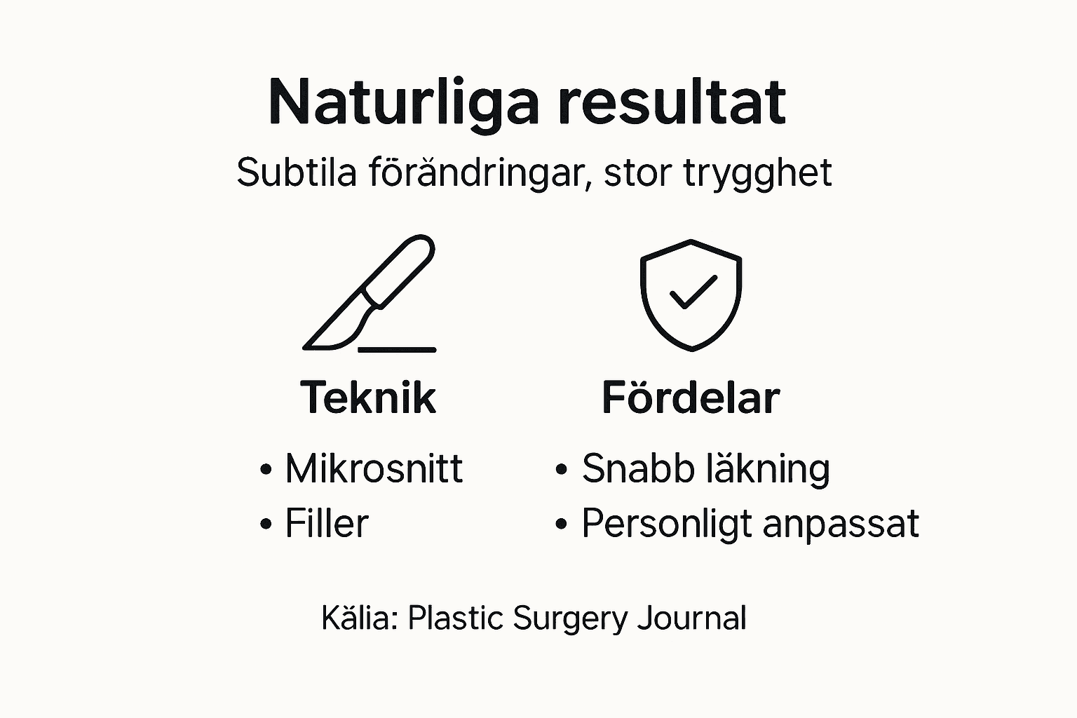 Grafik som visar naturliga resultat och fördelarna med behandlingen