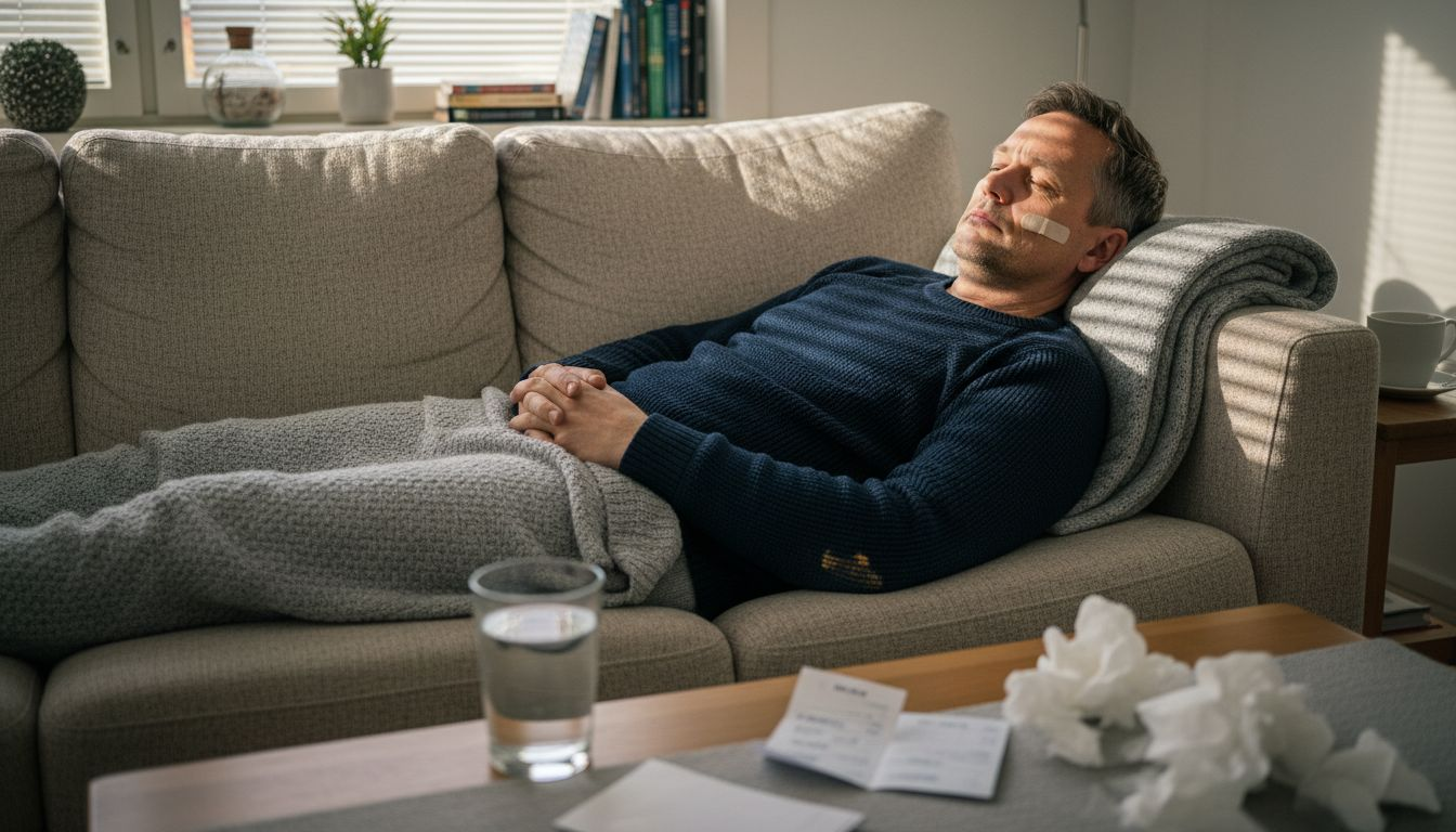 Efter en operation brukar man vila upp sig hemma.