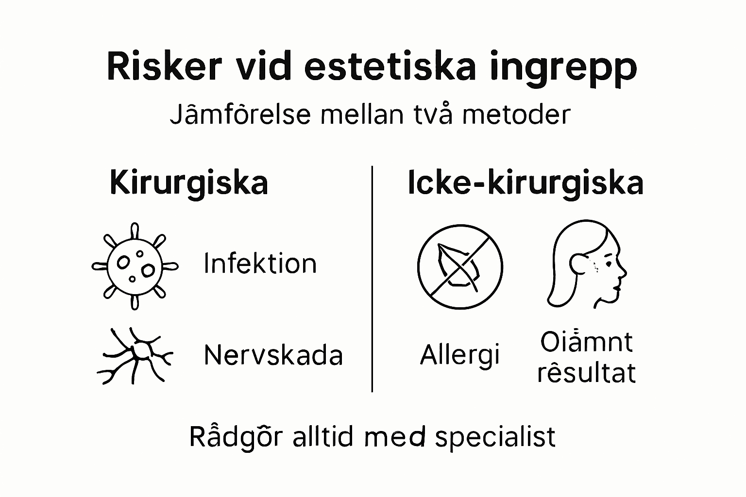 Grafisk översikt: Vad du bör veta om riskerna med skönhetsingrepp