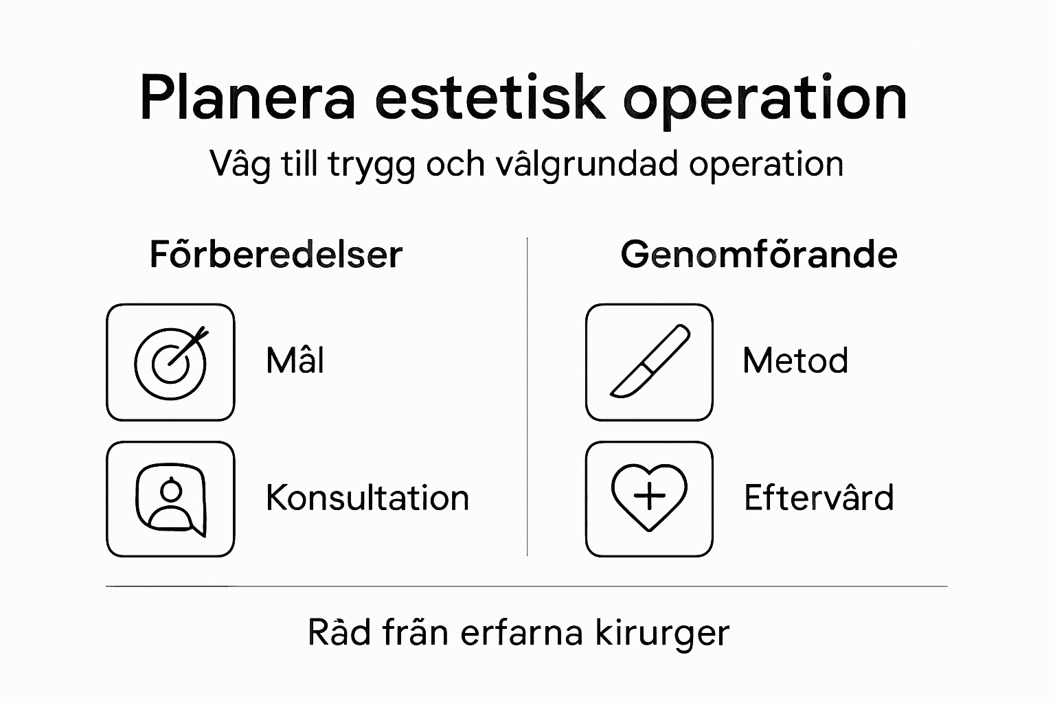 Grafisk guide: Så går en estetisk operation till – steg för steg
