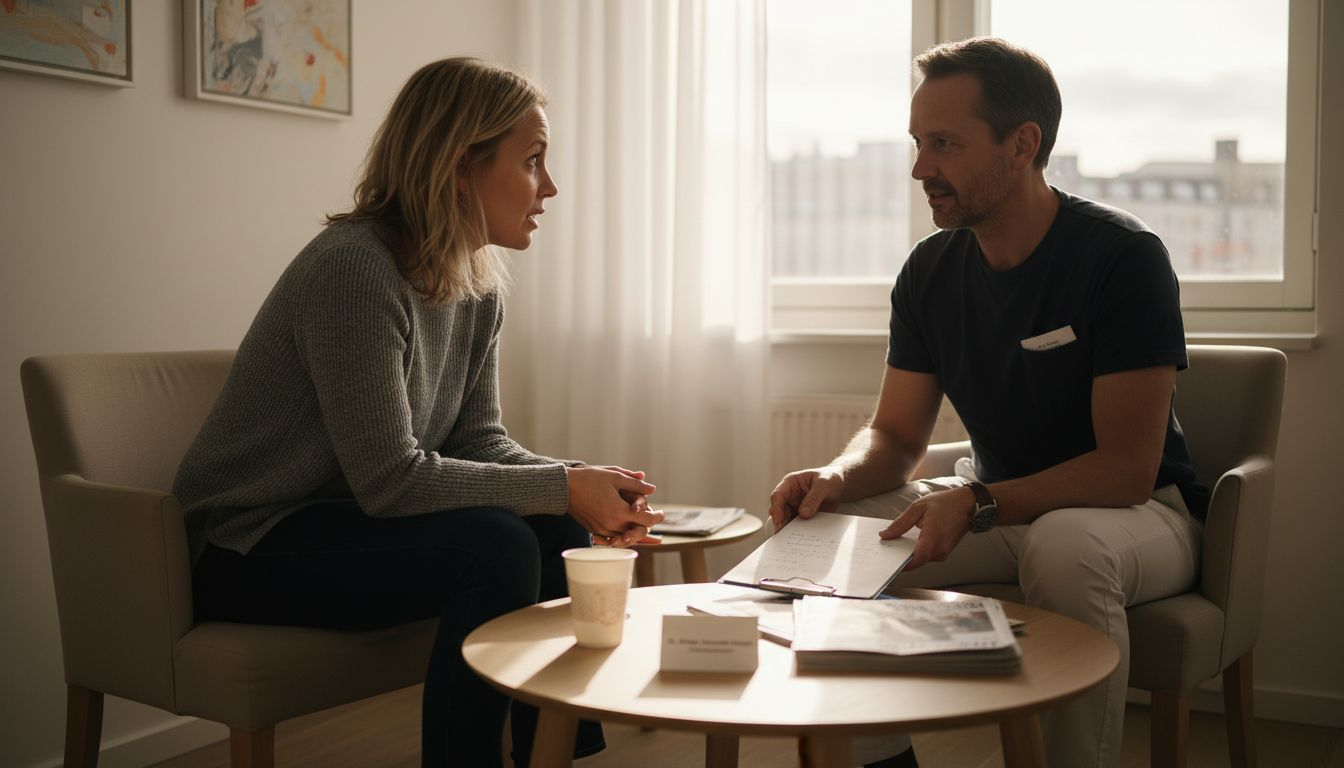 Patienten och plastikkirurgen samtalar om vilka resultat som ser naturliga ut