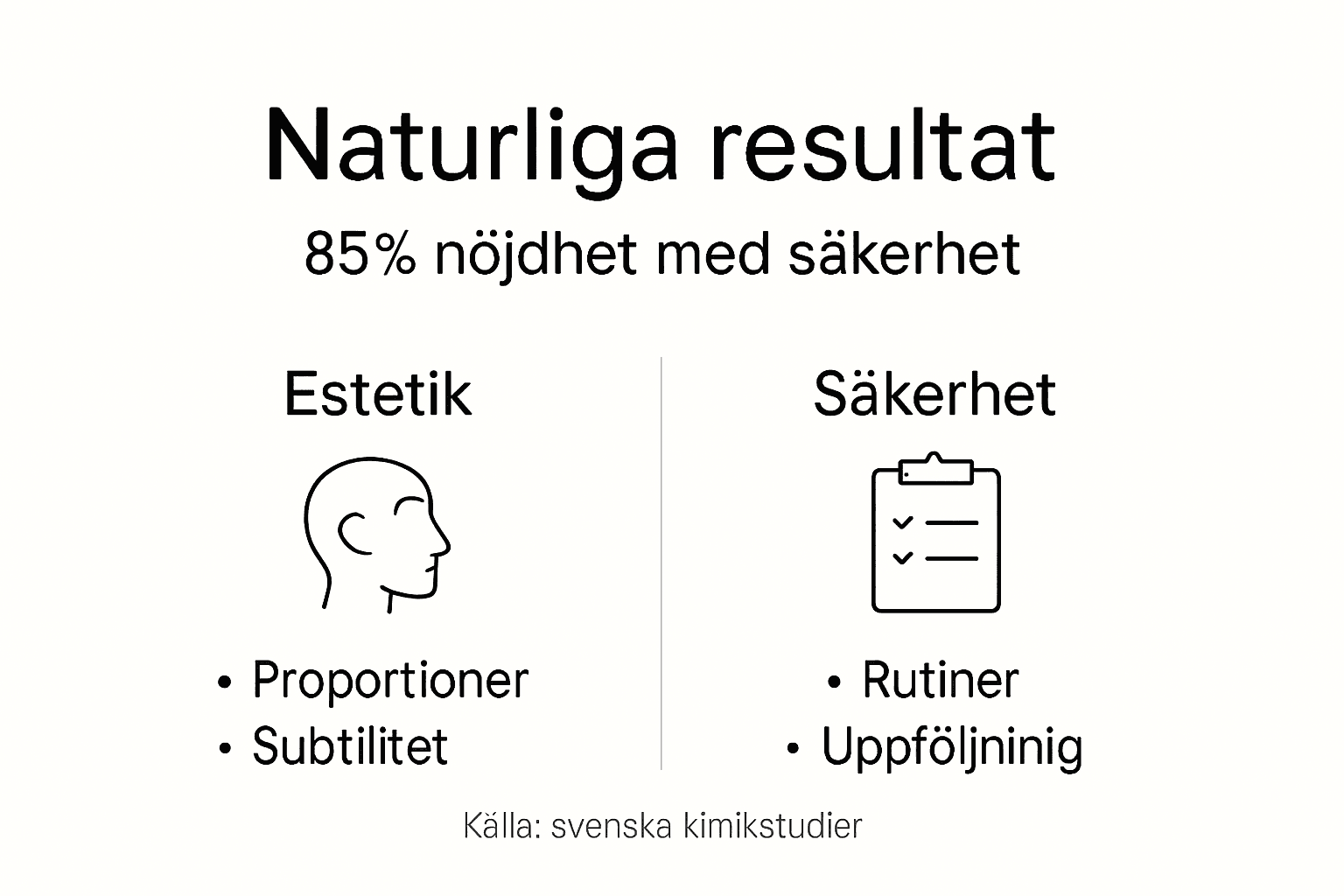 Grafisk översikt över naturliga effekter och trygghet
