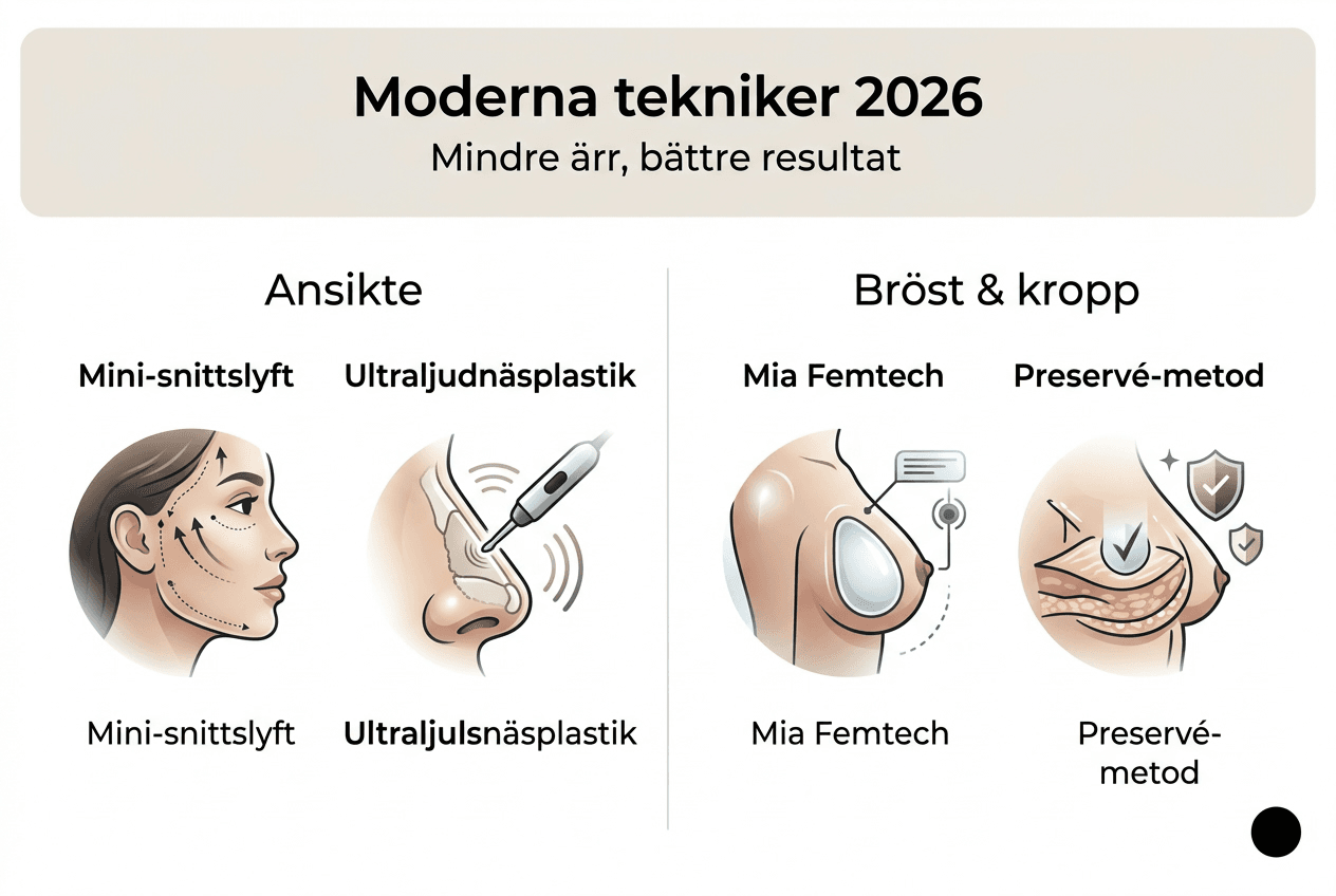 En pipeline över de senaste metoderna inom plastikkirurgi