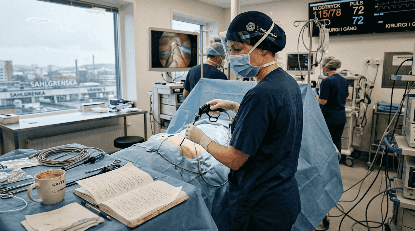 Kirurgen använder sig av moderna instrument inom plastikkirurgi.