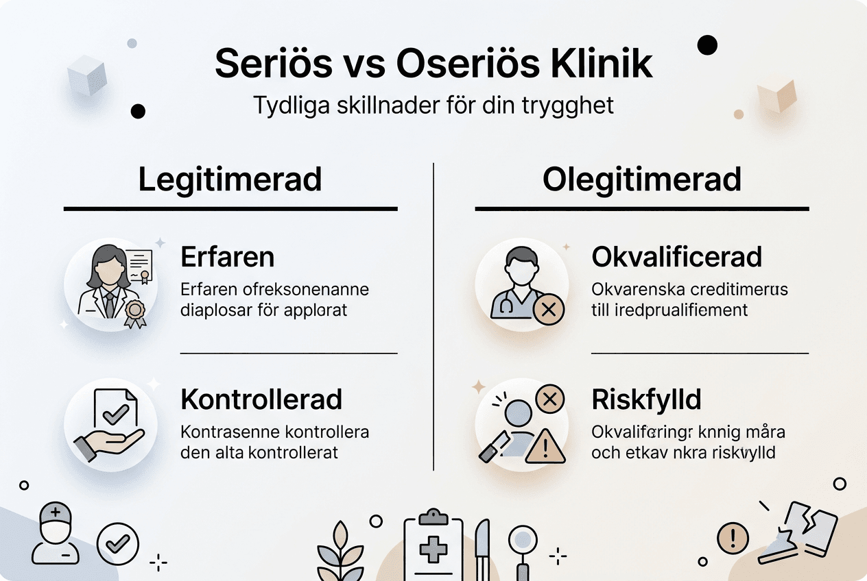 Infografik: Så skiljer du på seriösa och oseriösa kliniker