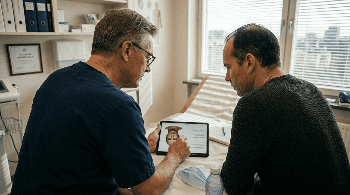 Personlig konsultation där vi använder digitala simuleringar direkt på kliniken