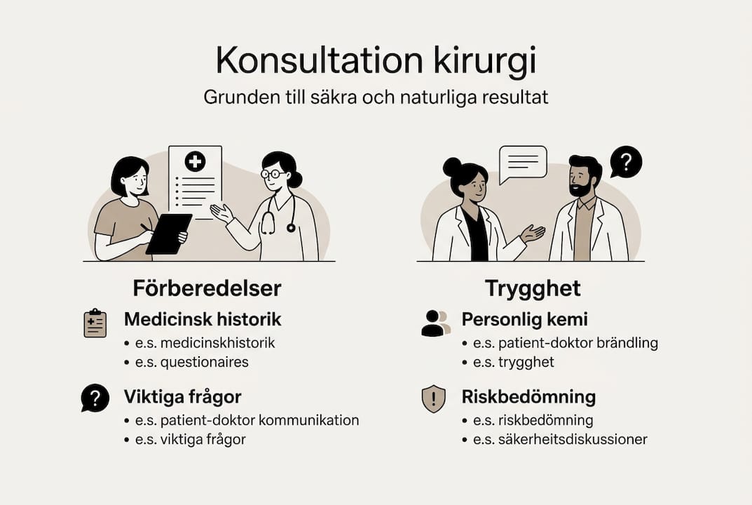 Infografik: Så går en trygg kirurgisk konsultation till – steg för steg
