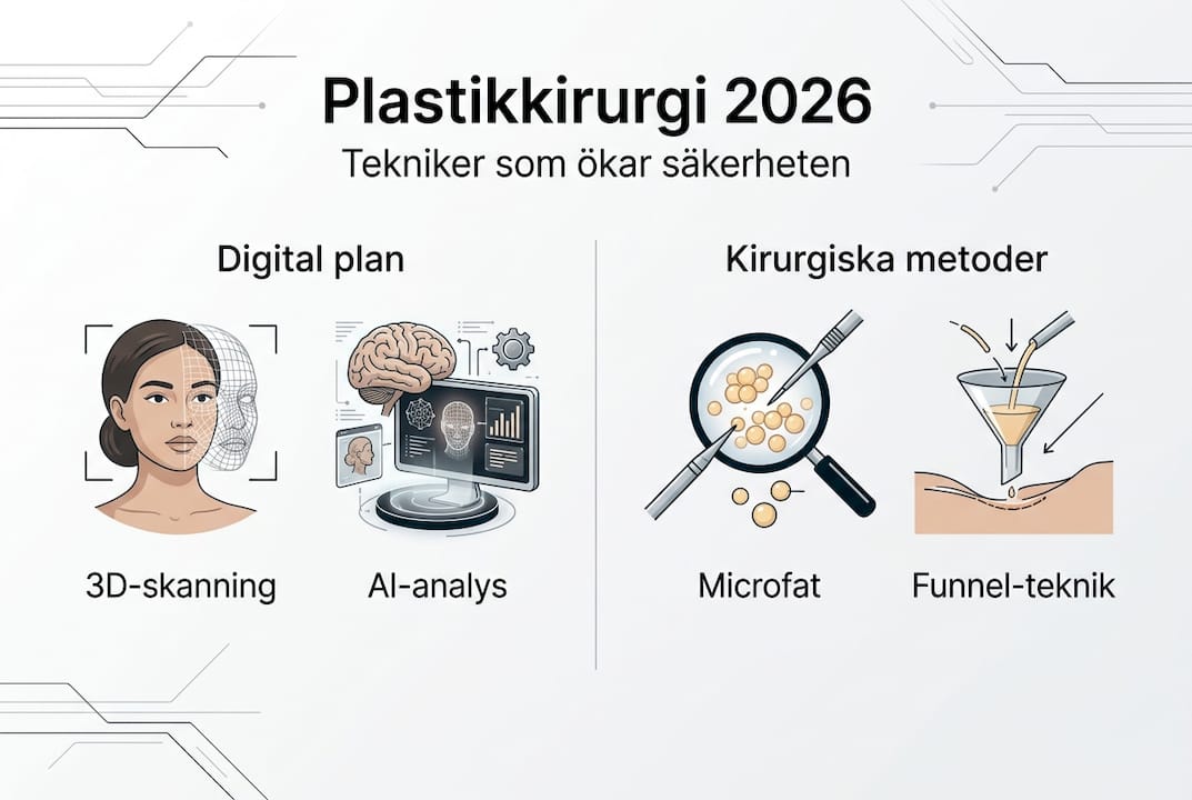En översikt i bildform av de senaste metoderna inom plastikkirurgi