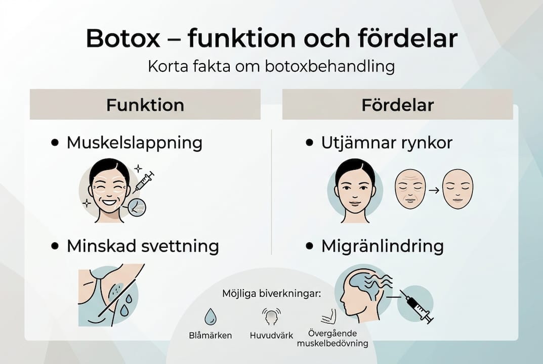 Infografik: Så fungerar botox – fördelar och möjliga risker