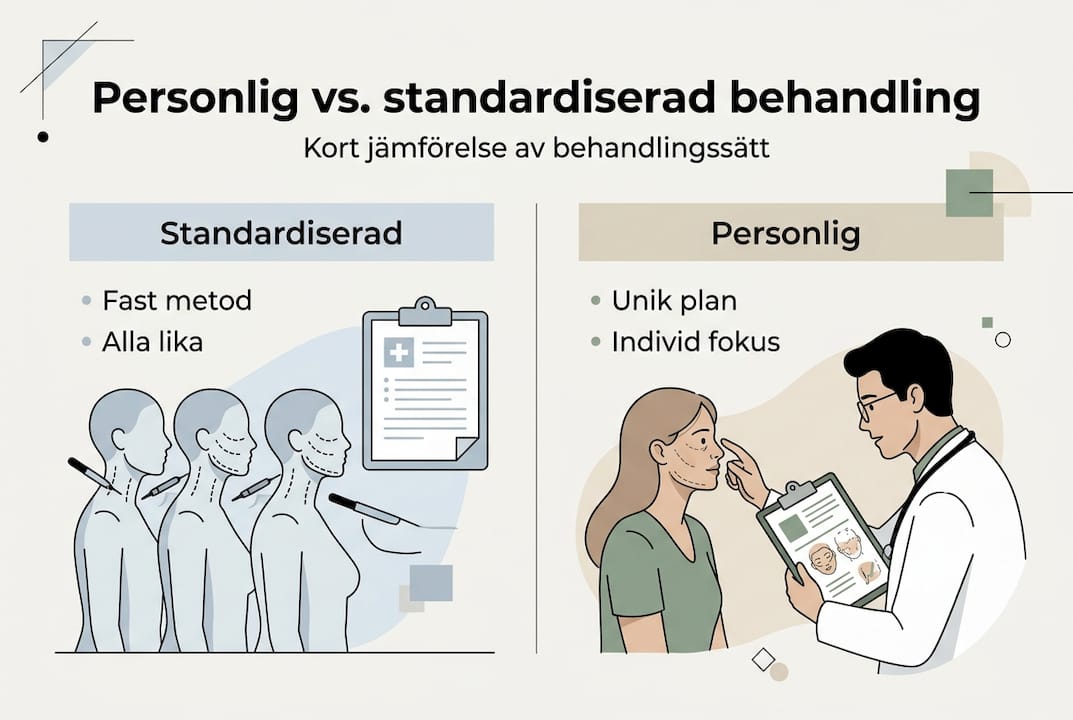 Översiktlig infografik som visar skillnader mellan olika behandlingsmetoder