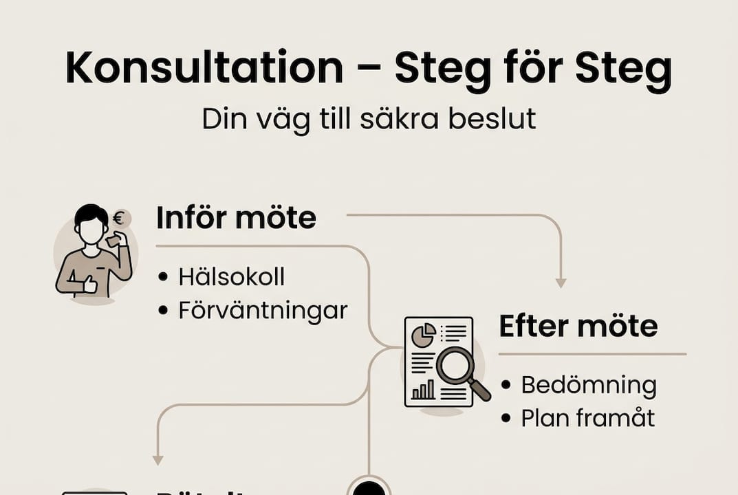 Grafisk guide: Så går en konsultation hos plastikkirurg till steg för steg