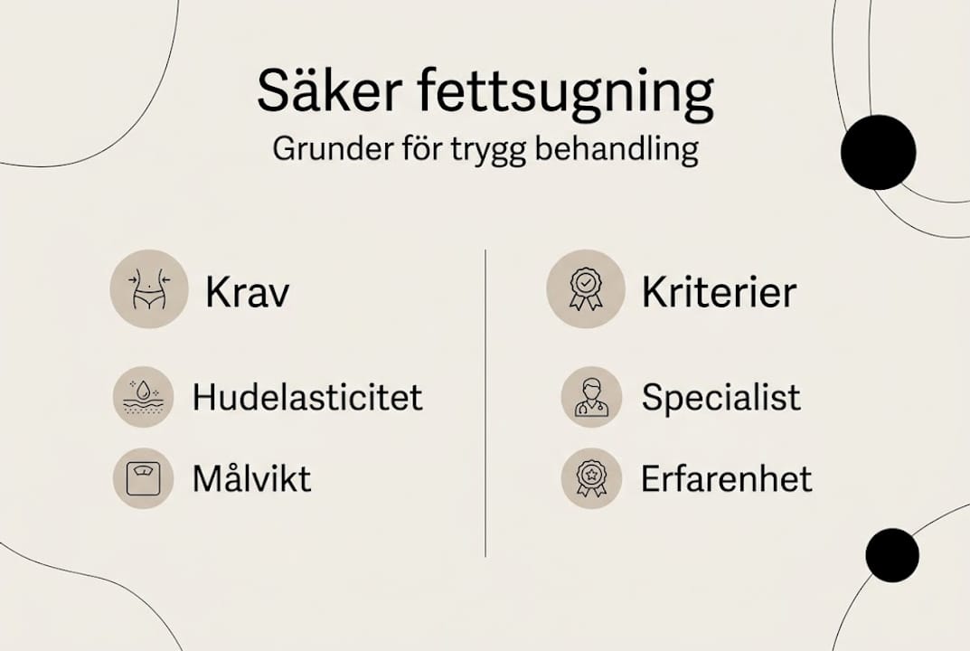 Illustration: Så går en säker fettsugning till – viktiga krav och vad du bör tänka på