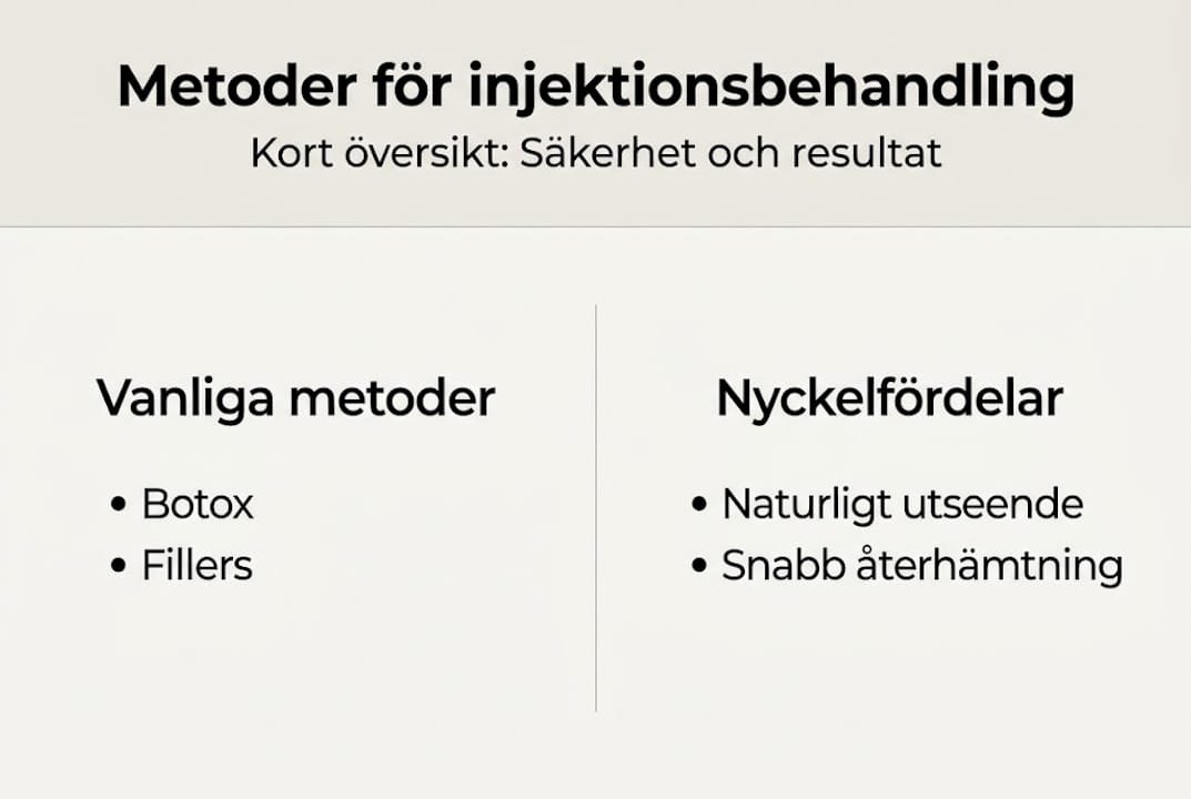 Grafisk översikt över olika injektionsbehandlingar