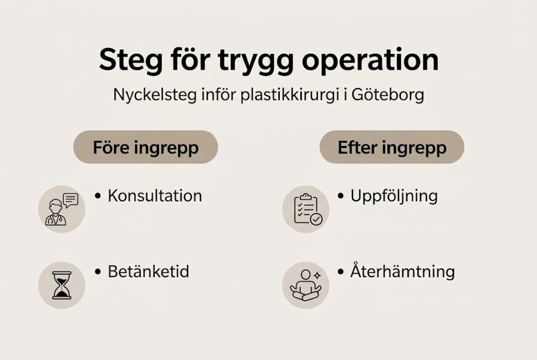 Illustration: Så går en säker operation till – steg för steg
