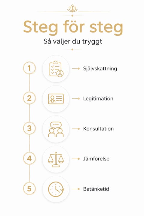 Grafik som visar steg-för-steg hur du väljer rätt behandling