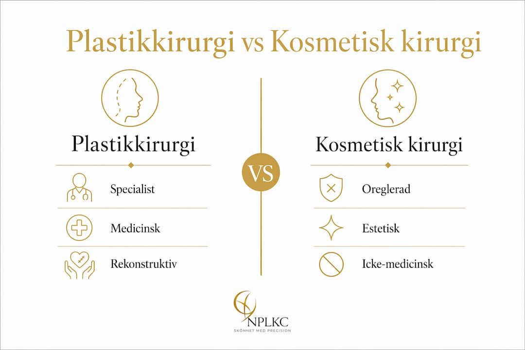 Grafisk översikt: skillnader mellan plastikkirurgi och estetisk kirurgi