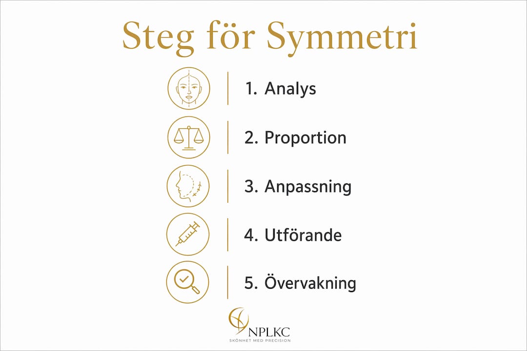 En överskådlig grafik som visar vägen till estetisk symmetri, steg för steg.