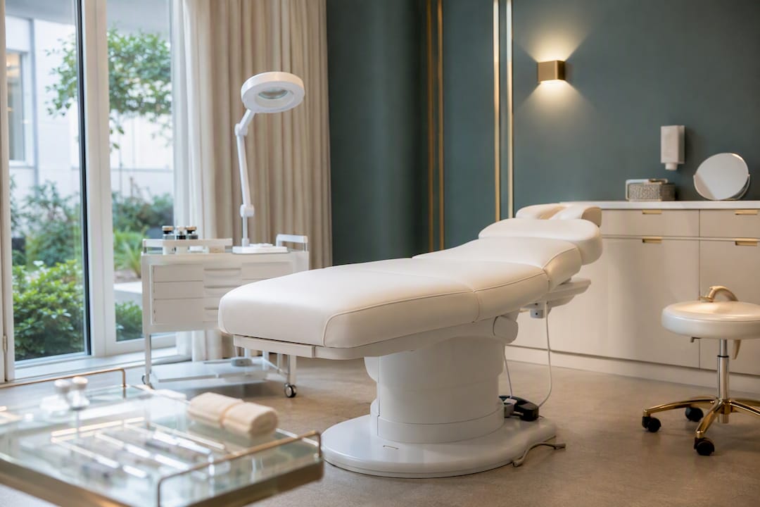 Lyxigt behandlingsrum på klinik för Botox-injektioner