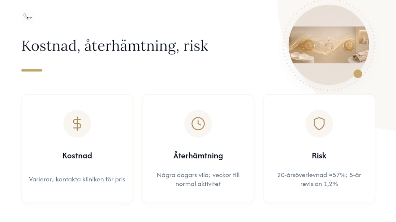 Kostnad, återhämtning och riskbild i korthet — overview diagram