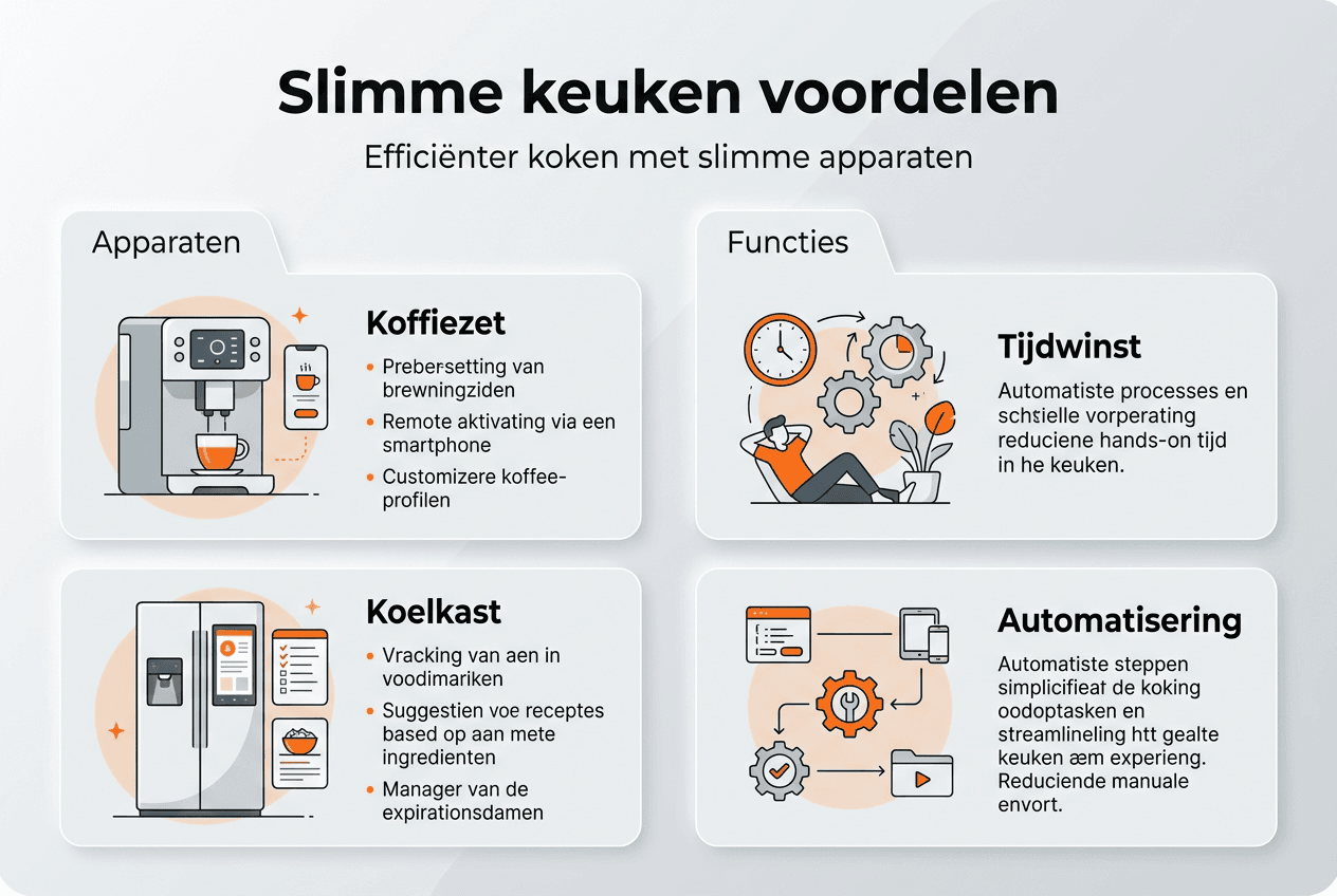 Infographic: Dit zijn de pluspunten van een slimme keuken
