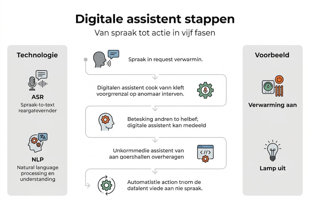 Infographic: zo werkt een digitale assistent stap voor stap