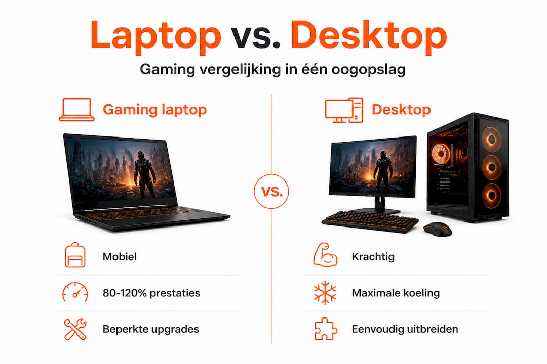 Infographic: de verschillen tussen gamen op een laptop en een desktop