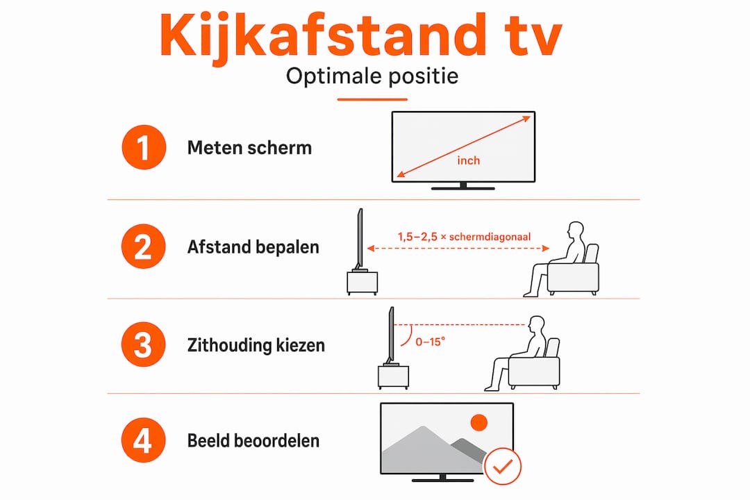 Infographic: zo bepaal je de ideale kijkafstand voor je televisie