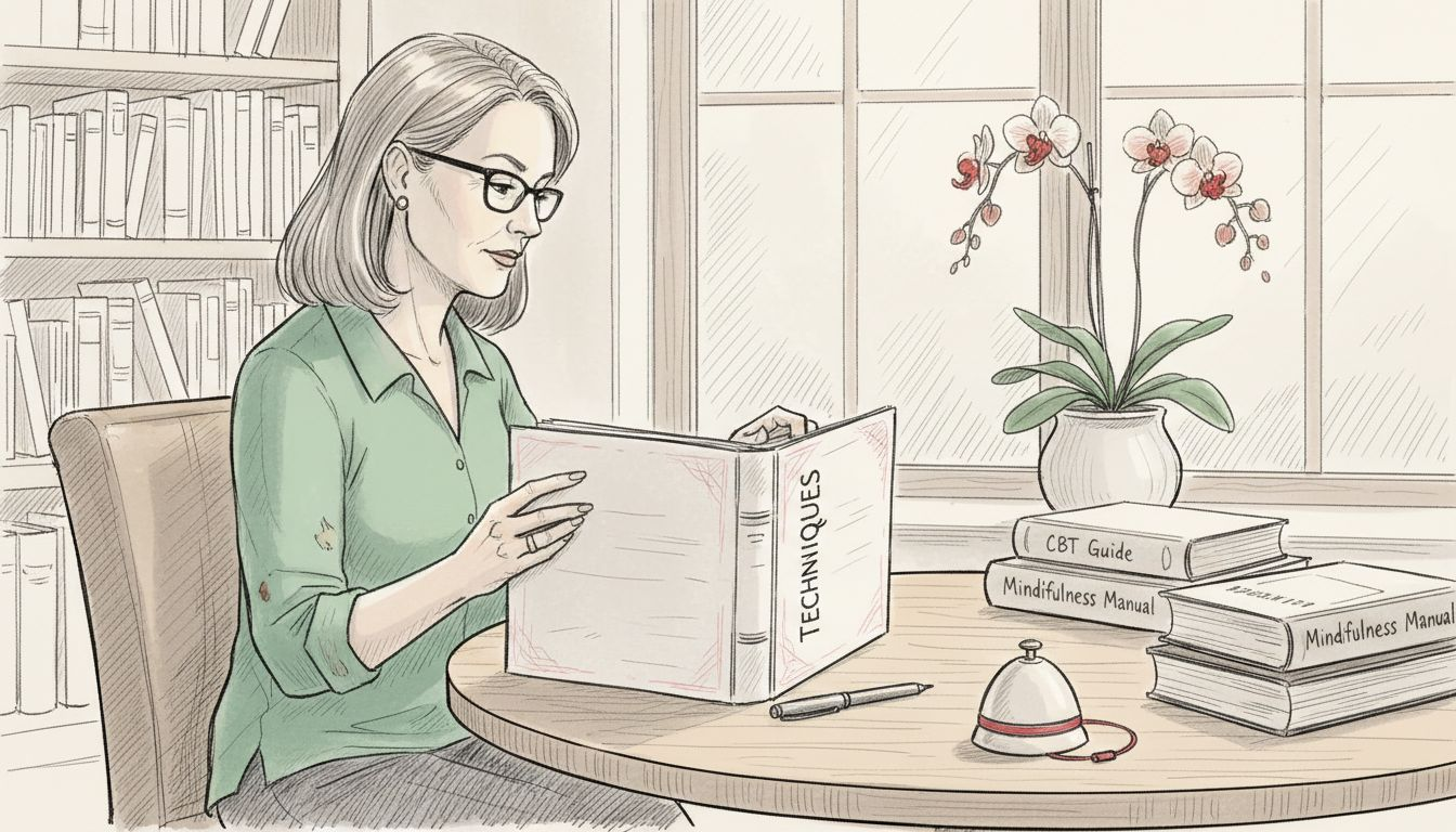 Clinician selecting hypnotherapy techniques