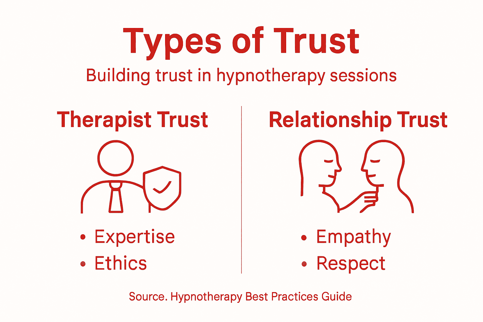 Infographic about types of trust in hypnotherapy