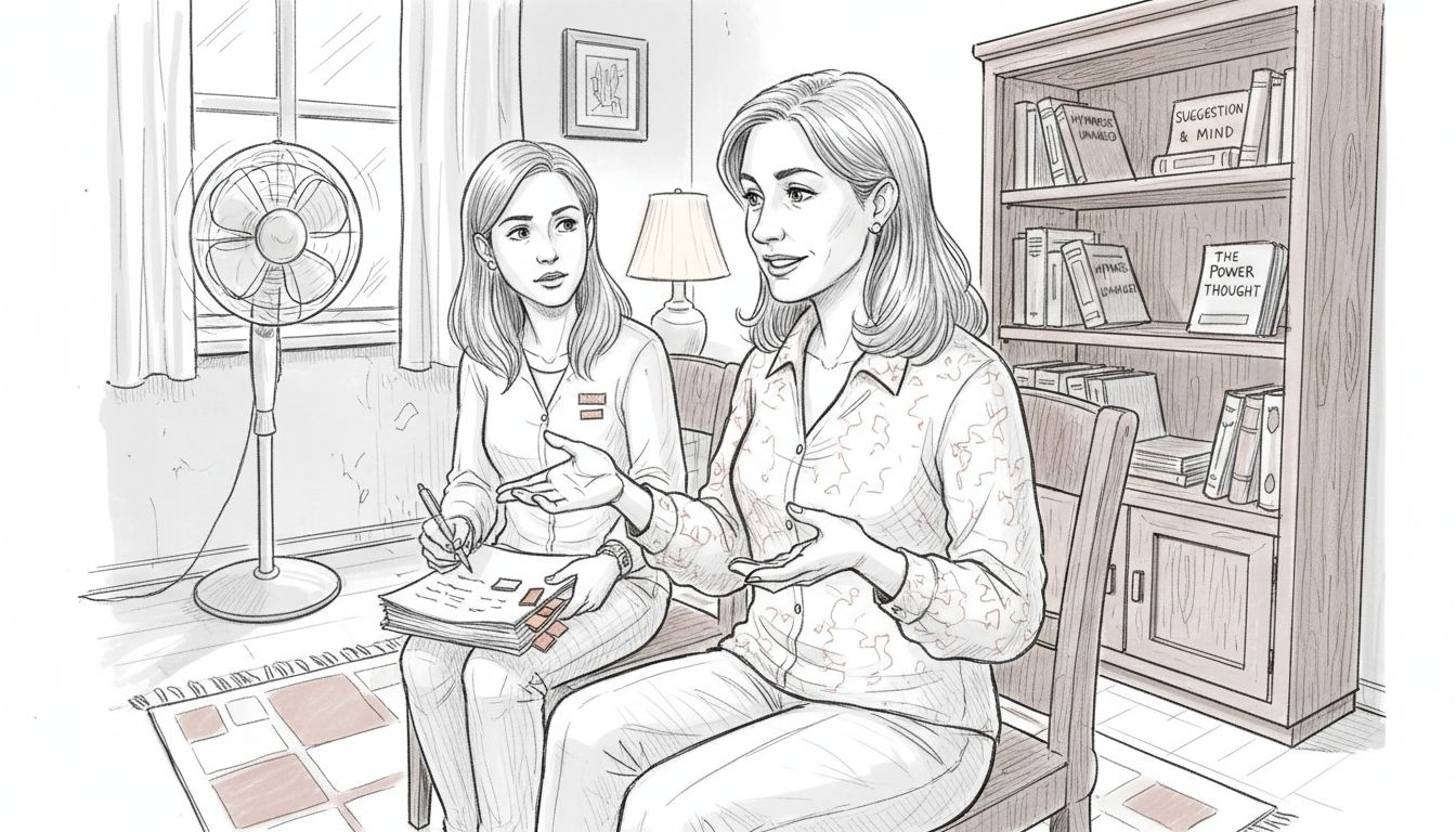 Therapist explains suggestion types to trainee