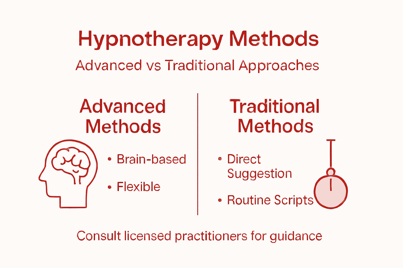 Infographic advanced vs traditional hypnotherapy