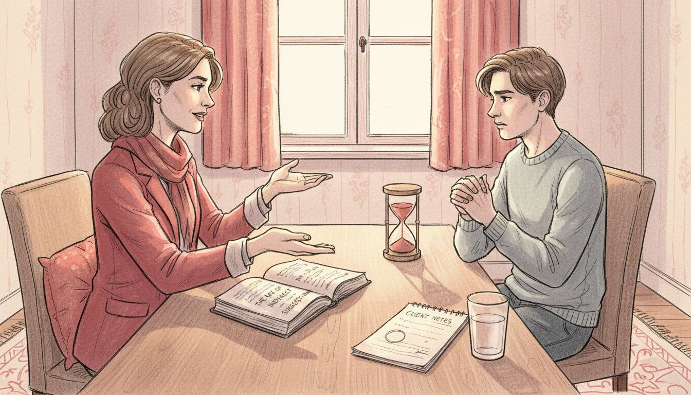 Therapist uses indirect suggestion with uneasy client