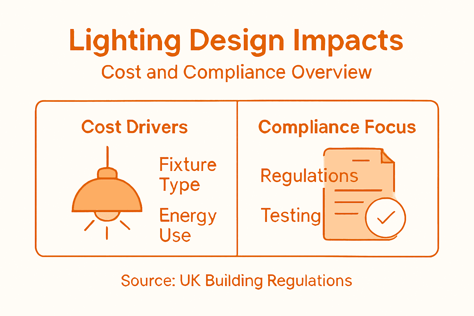 Infographic cost and compliance in lighting design