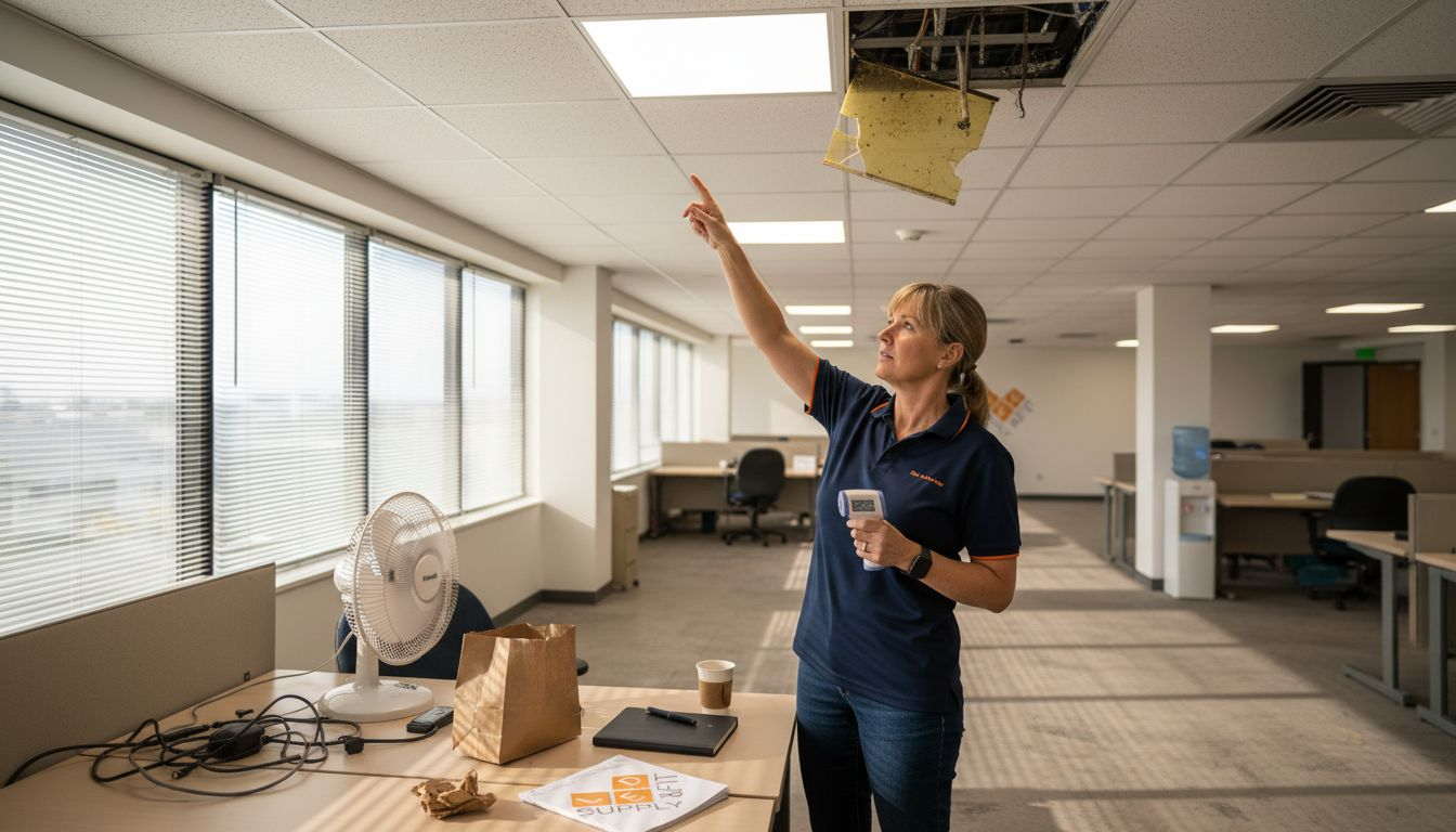 LED panel reduces office heat compared to fluorescent