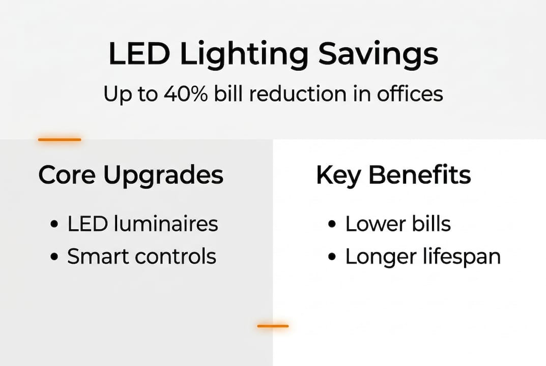 Infographic highlighting LED upgrade savings