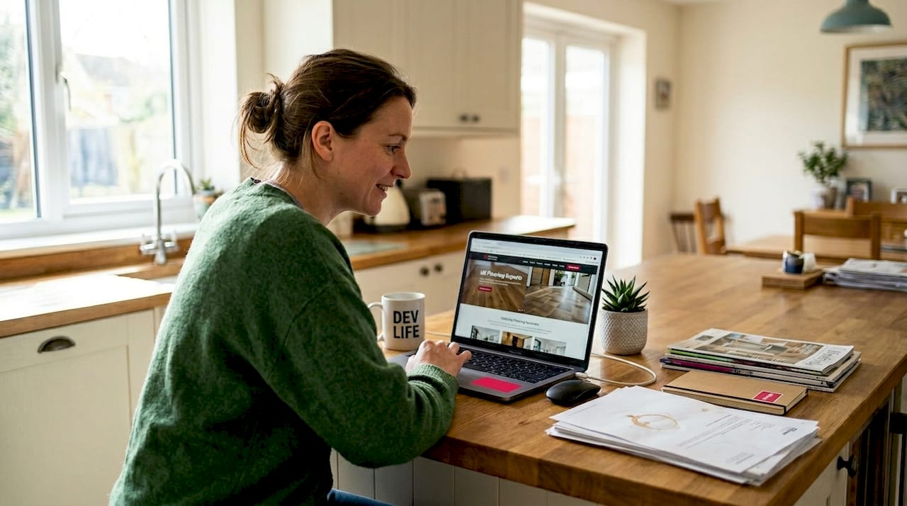 Web developer reviews flooring website quality