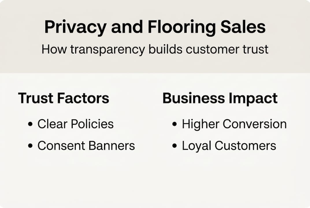 Infographic linking privacy, trust, and sales