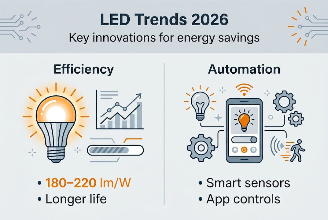 Infographic LED lighting trends energy savings